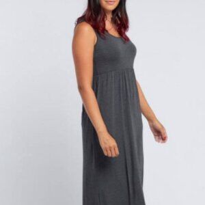 Piphany Bradbury Maxi Dress in Charcoal Grey